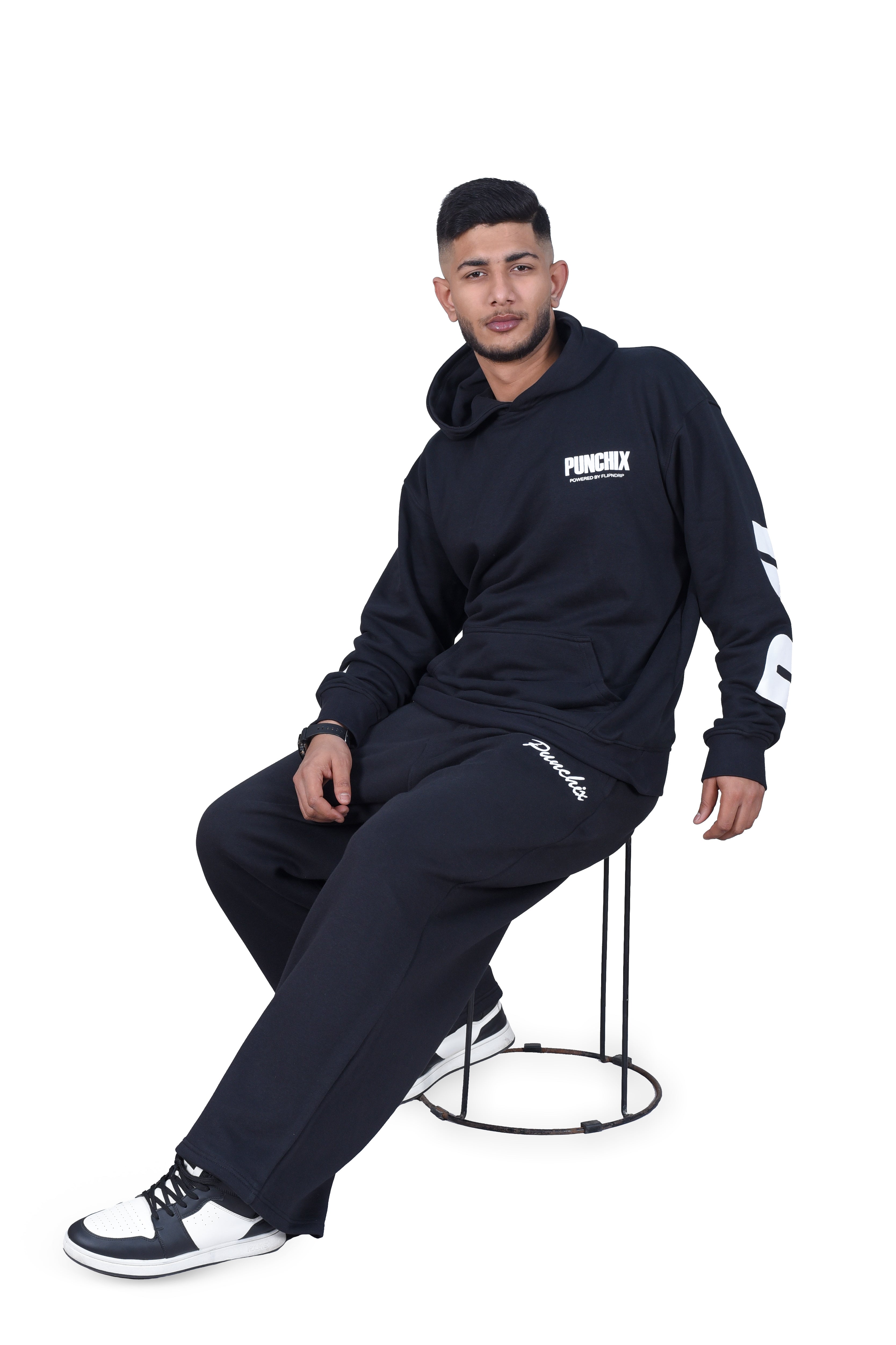 PUNCHIX Signature Black Hoodie - By FlipNDrip