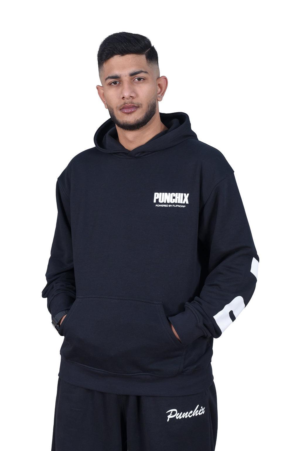 PUNCHIX Signature Black Hoodie - By FlipNDrip