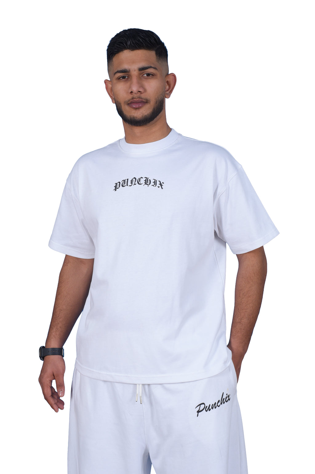 PUNCHIX Script White T-Shirt – By FlipNDrip