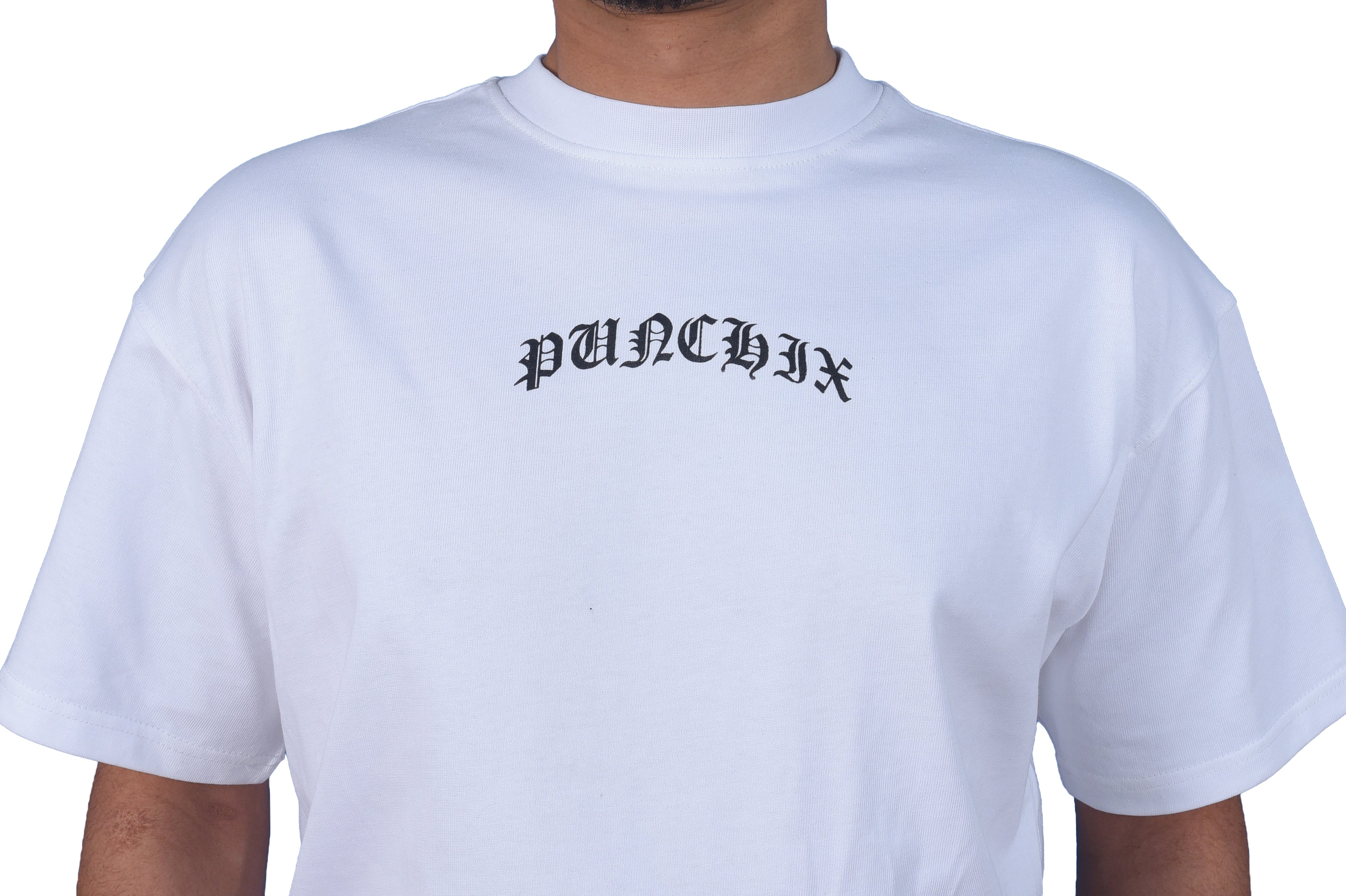 PUNCHIX Script White T-Shirt – By FlipNDrip