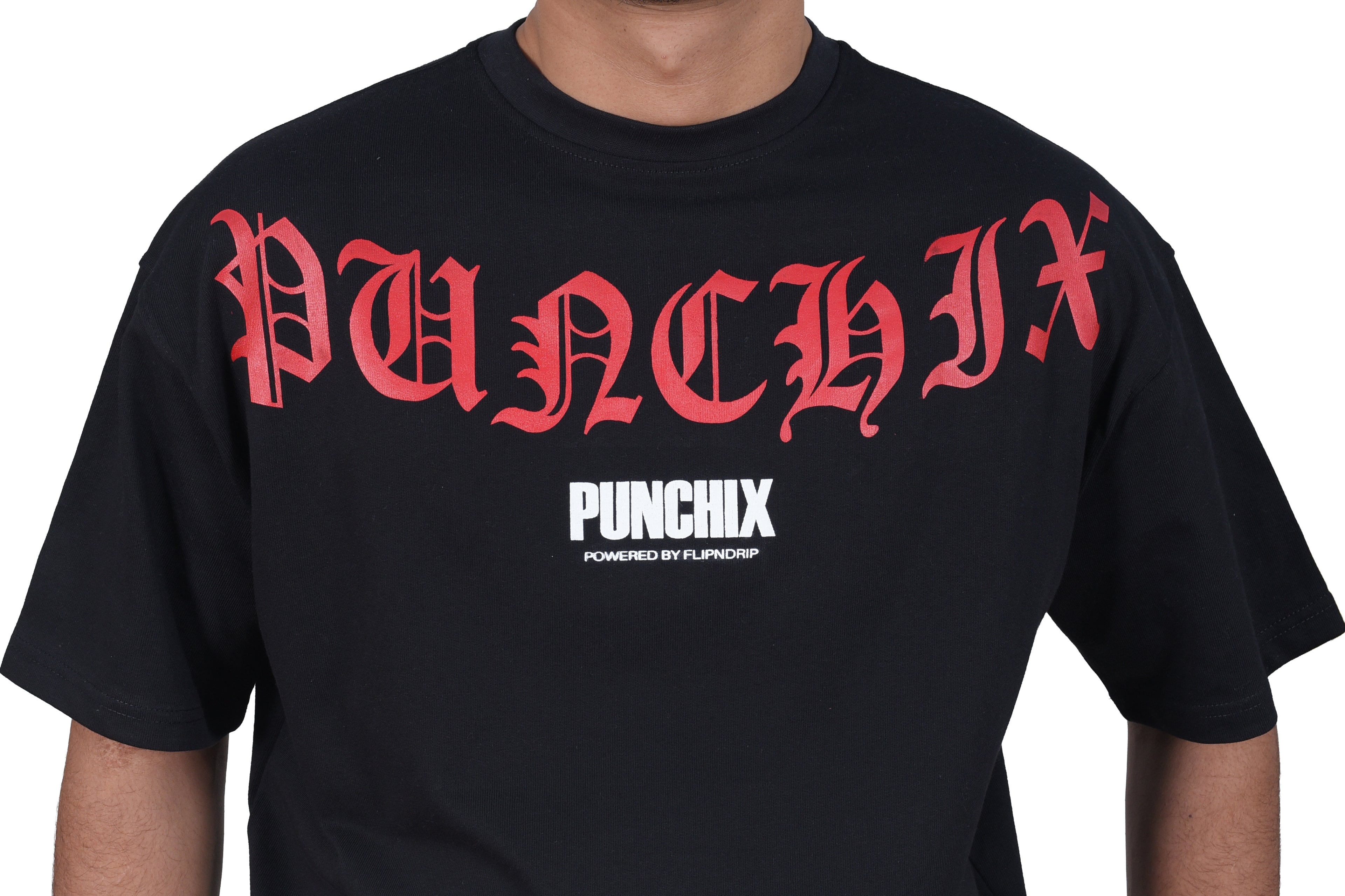 PUNCHIX Script Black T-Shirt – By FlipNDrip